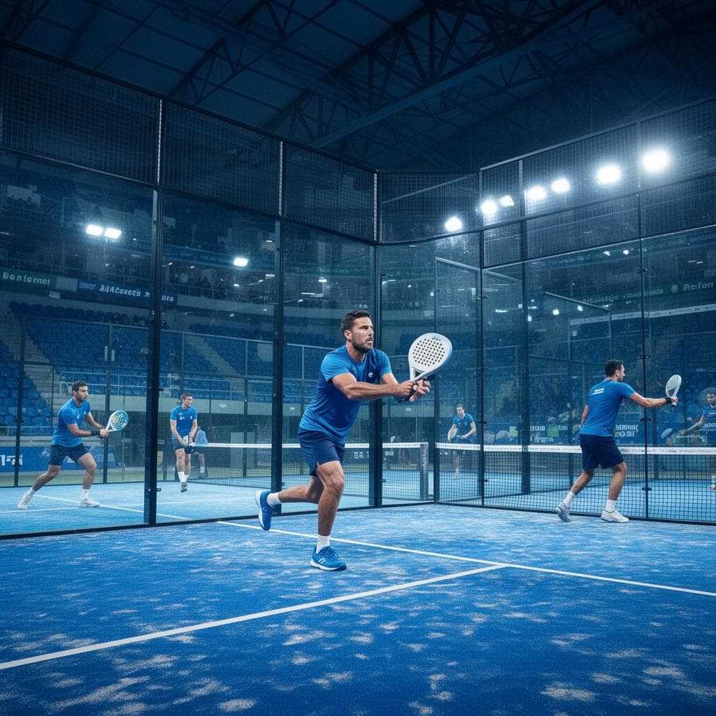Atletas jogando Padel